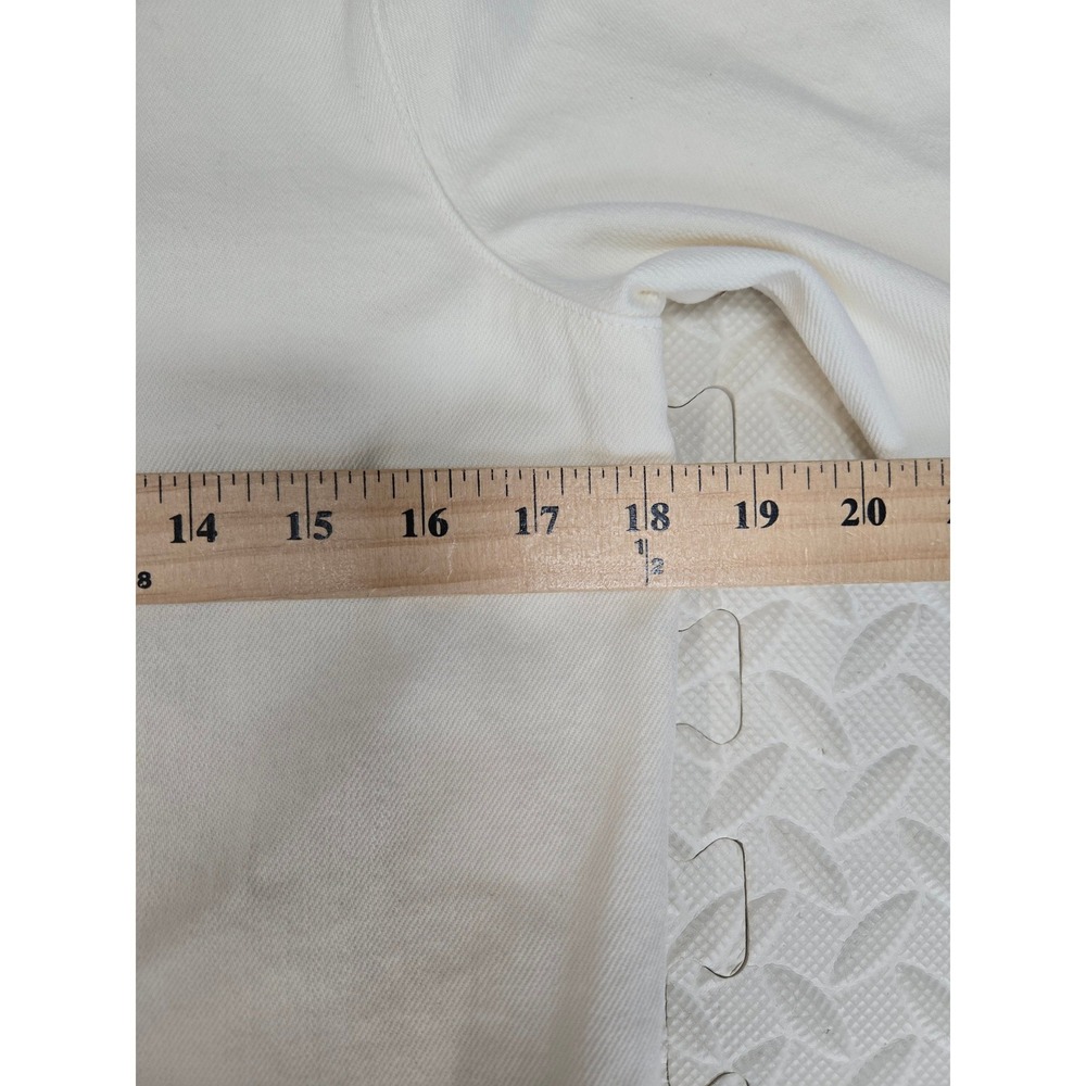 Sezane Will Jacket Ecru Organic Cotton Denim Overshirt XS Neutral Oversized - Picture 10 of 11